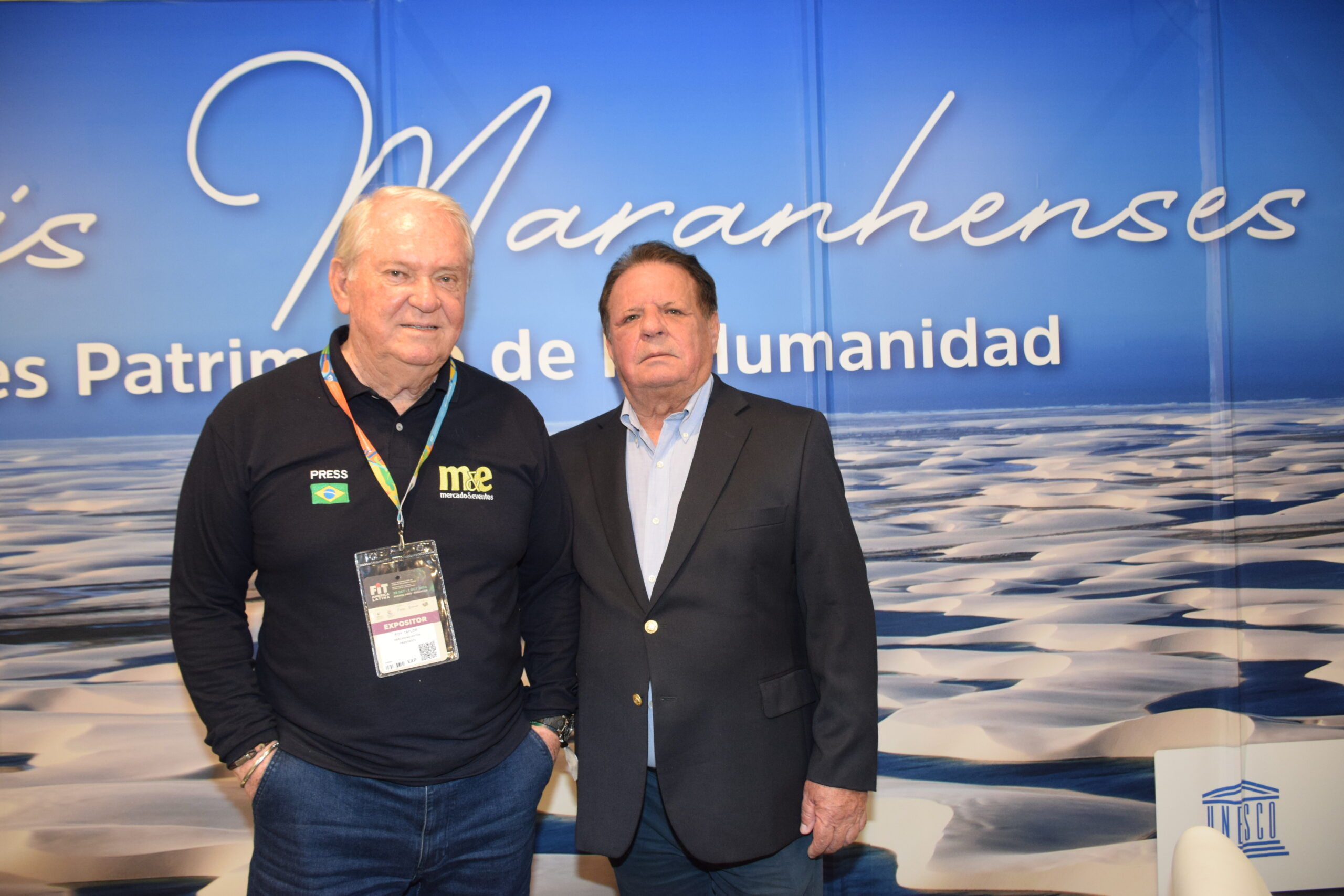 Roy Taylor, presidente do M&E e Airton Abreu, do Turismo do Maranhão Roy Taylor, presidente do M&E e Airton Abreu, do Turismo do Maranhão