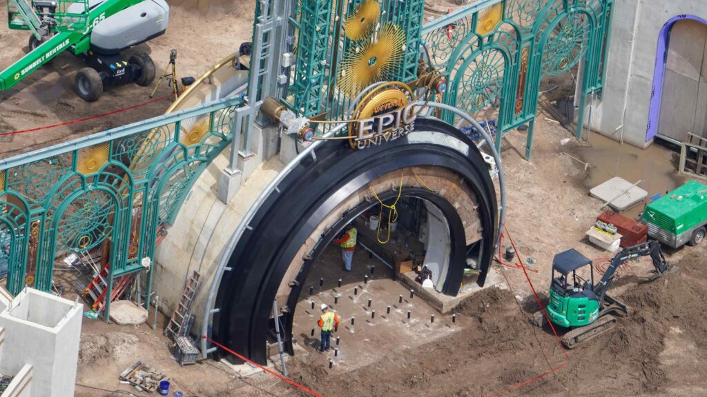 Mais detalhes da construção da entrada do parque (@bioreconstruct)