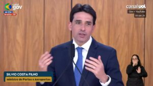 Silvio Costa Filho confirma que 30 novos aeroportos serão entregues até o final do ano (Reprodução/Youtube/Canal Gov)