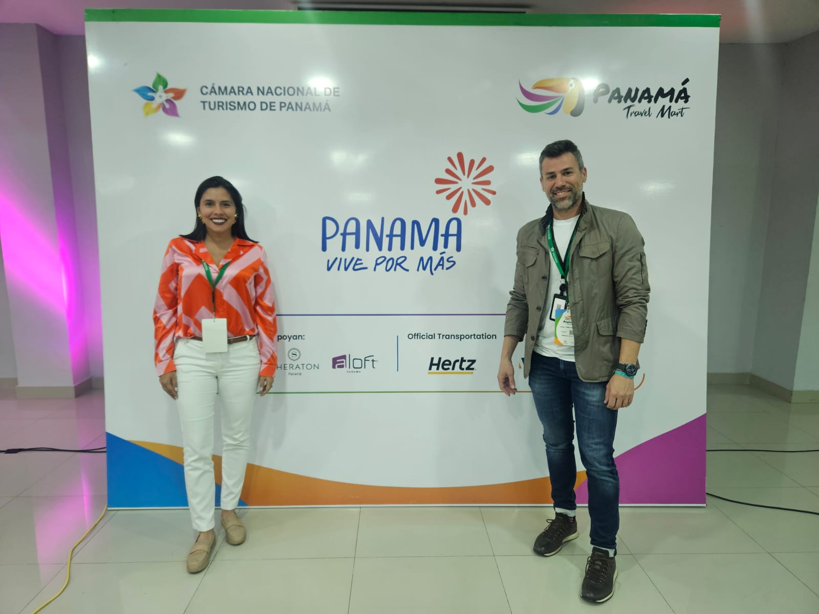 Maria Fernanda Garita, da Carritour, e Rafael Comin, da Smile Group Agency Maria Fernanda Garita, da Carritour, e Rafael Comin, da Smile Group Agency