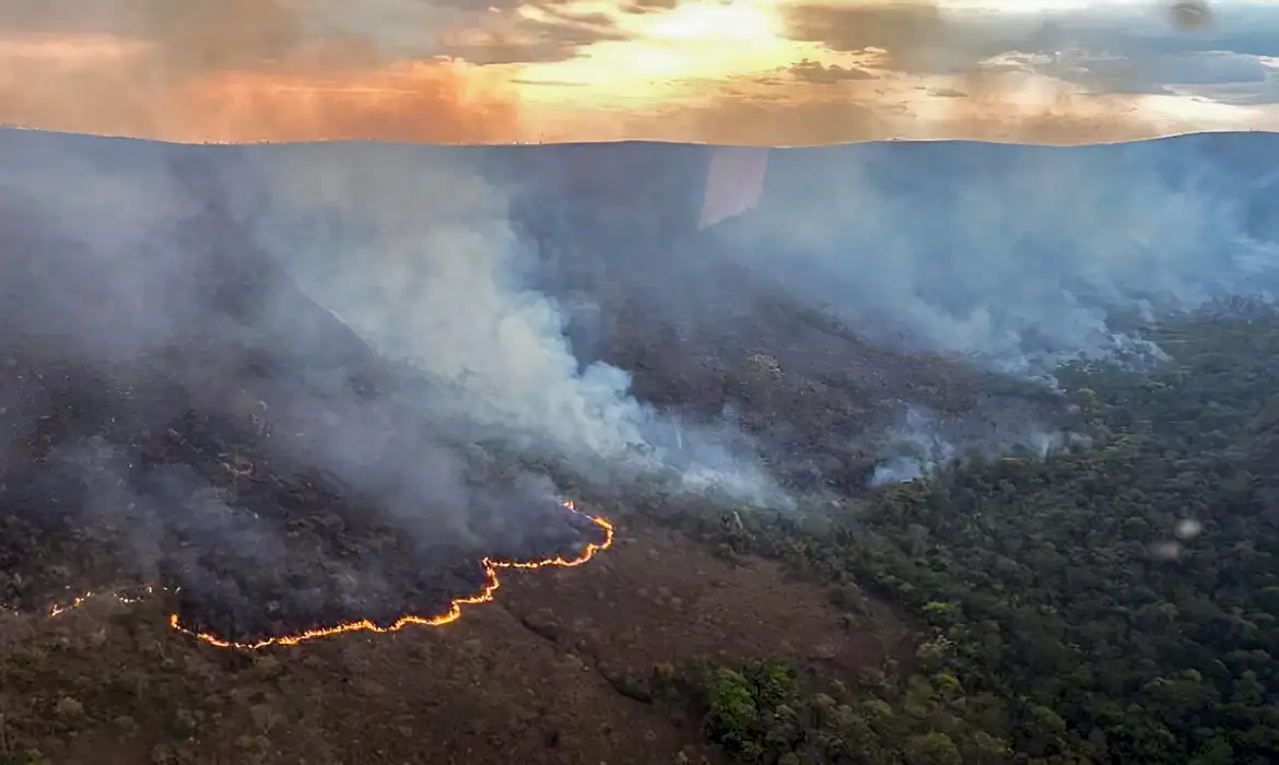 Incêndio queima 10 mil hectares do Parque da Chapada dos Veadeiros (GO) Incêndio queima 10 mil hectares do Parque da Chapada dos Veadeiros (GO)