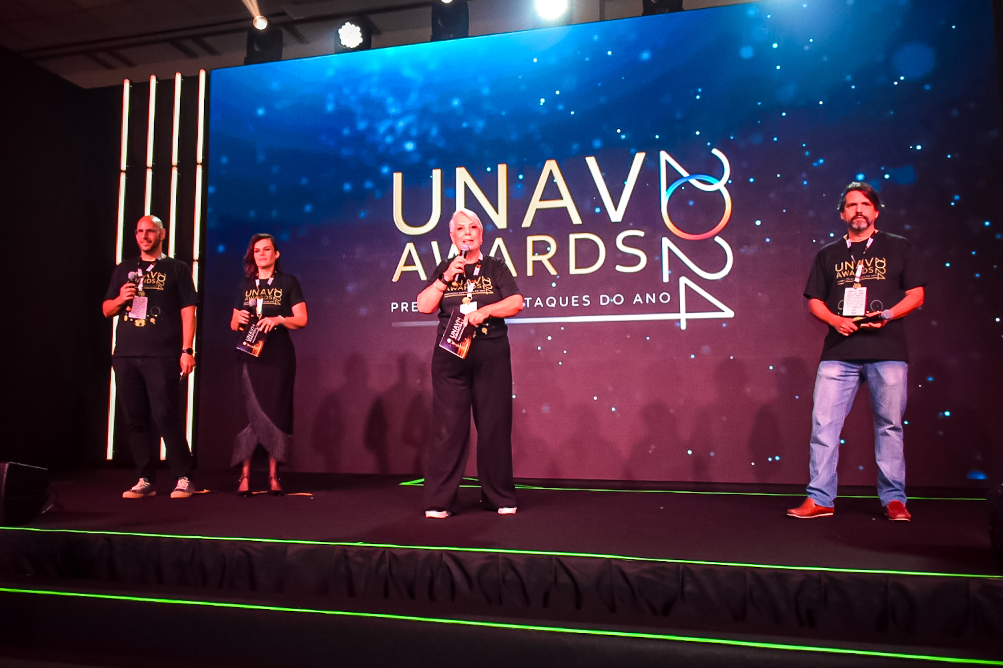A equipe da Unav deu as boas-vidas aos convidados, nesta manhã, durante o Unav Awards A equipe da Unav deu as boas-vidas aos convidados, nesta manhã, durante o Unav Awards
