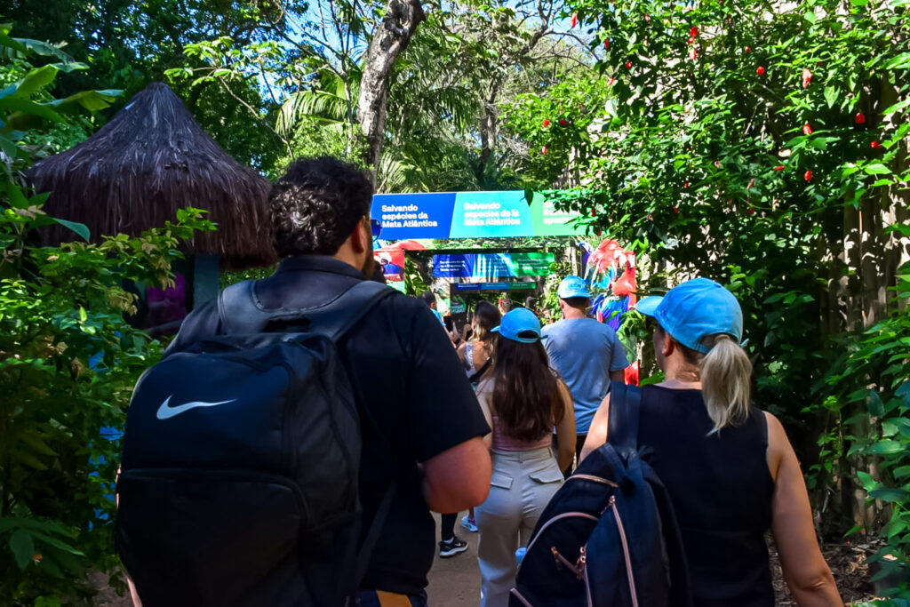 A visita contou com a presença de um guia do parque A visita contou com a presença de um guia do parque