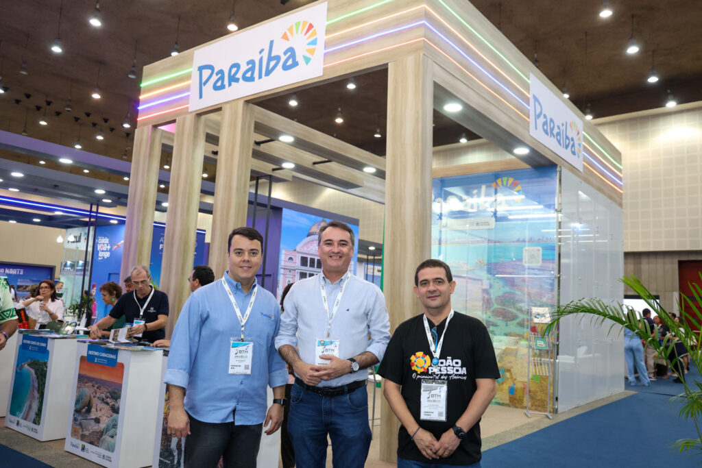 Allan Sales e Ferdinando de Lucena, da PBTUR, e Luciano Lapa, da Setur-João Pessoa