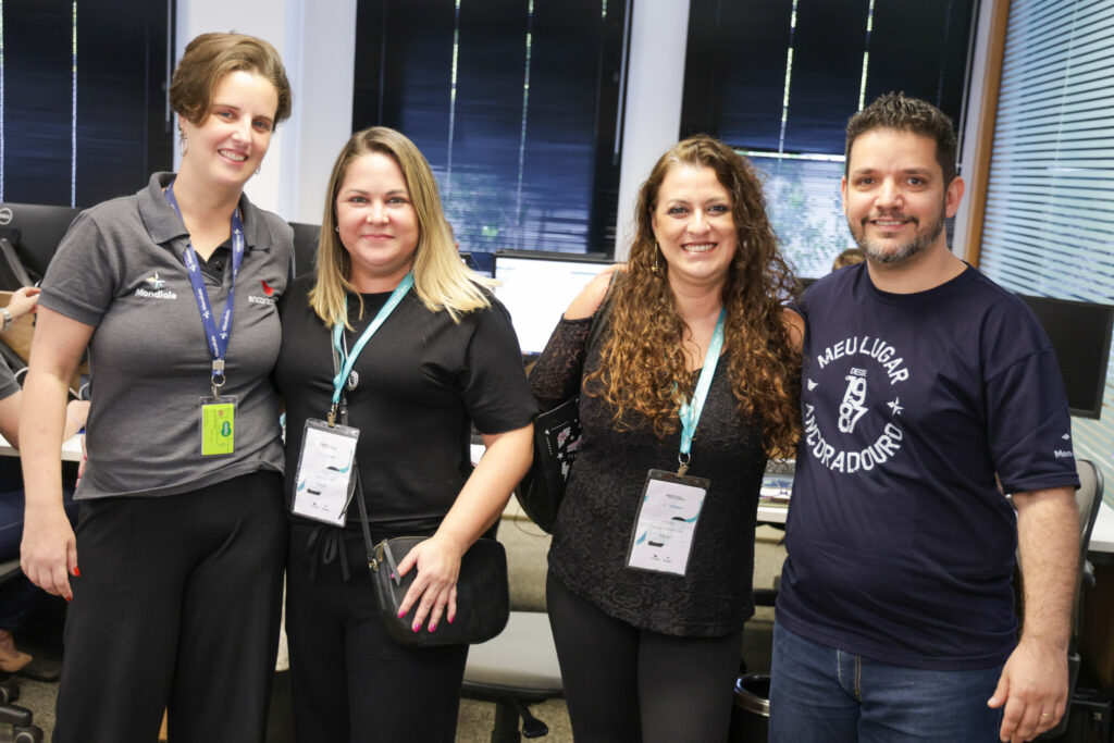 Betina Rolim, da Mondiale, Rose Godoy, da Wings Tur, Valéria Casonato, da Valéria Turismo, e Rafael Tobias