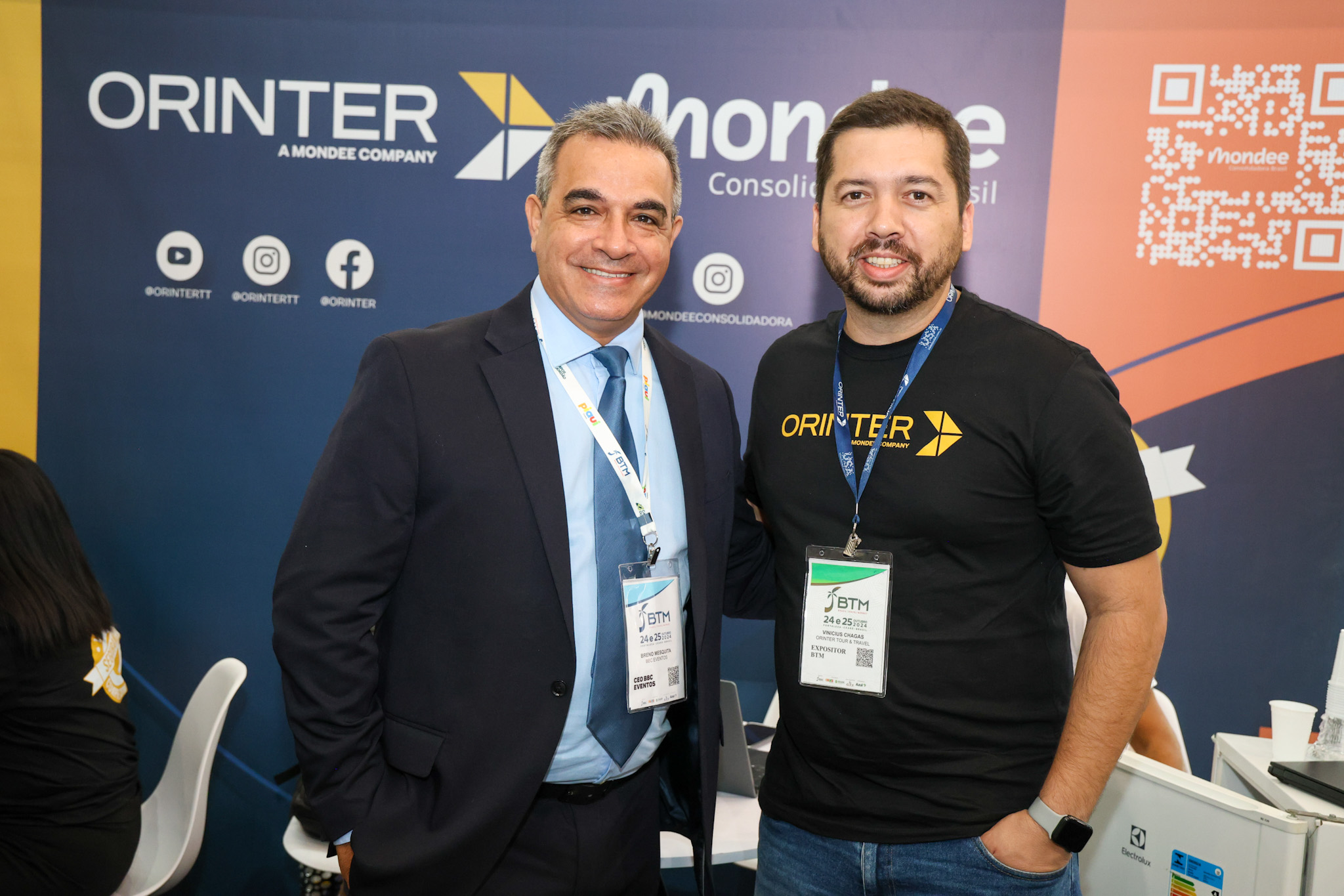 Breno Mesquita, do BTM, e Vinicius Chagas, da Orinter Breno Mesquita, do BTM, e Vinicius Chagas, da Orinter