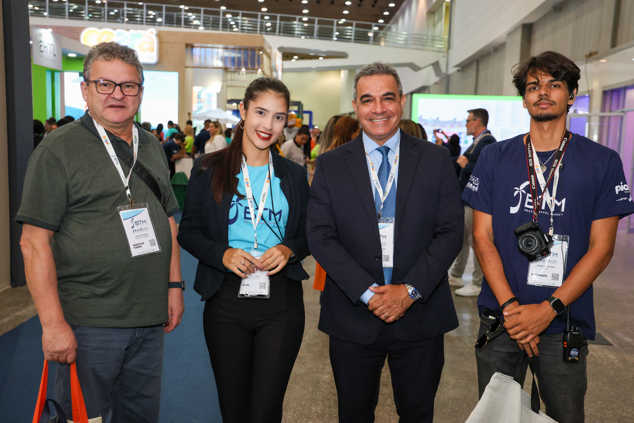 Carlos Vieira, da Casa de Viagens, Arynne Mota, da BBC Eventos, Breno Mesquita, do BTM, e Kenidy Santana, da BBC Carlos Vieira, da Casa de Viagens, Arynne Mota, da BBC Eventos, Breno Mesquita, do BTM, e Kenidy Santana, da BBC