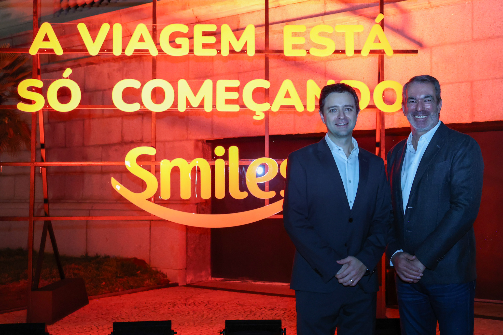 Celso Ferrer, CEO da Gol e Constantino de Oliveira Júnior durante evento da Smiles