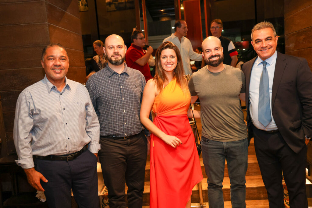 Cláudio Jr., do BTM, Rafael Marcandali, Aproveite Campos do Jordão, Thaís Medina, da Business Factory, Daniel Françoso, da Turbox, e Breno Mesquita, do BTM