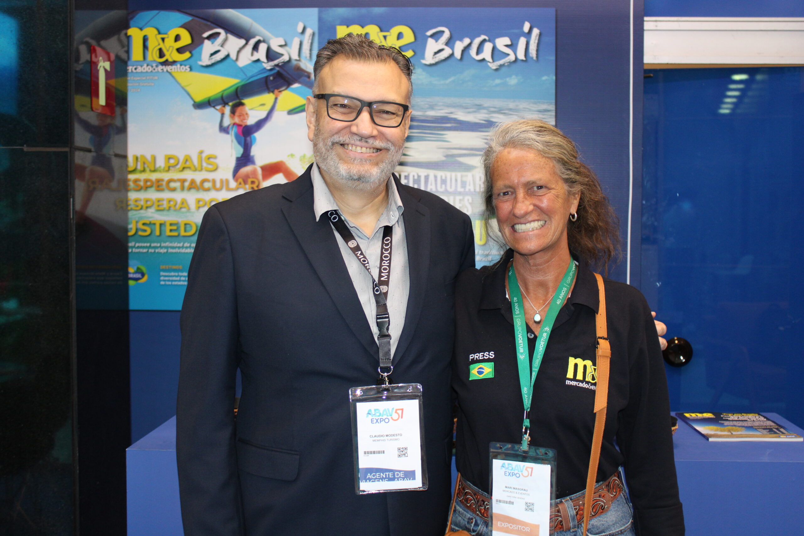 Claudio Modesto, da Memphis Turismo, e Mari Masgrau, do M&E