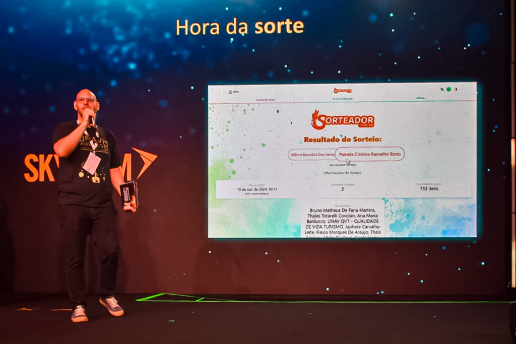 Diversos patrocinadores promoveram sorteio ao longo da programação da Unav, dentre eles a Skyteam