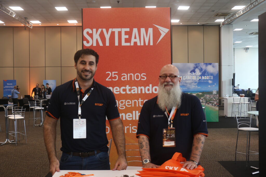 Élis Rodrigues e Luiz Fernando, da SkyTeam