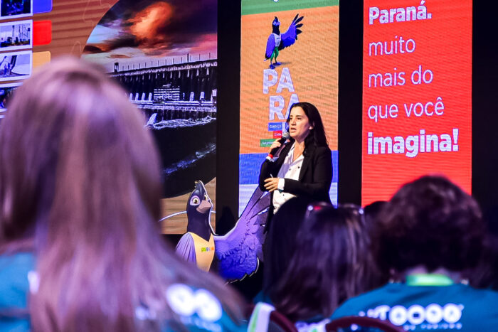 Wonder Park apresenta novidades durante o Integra BWT em Foz do Iguaçu 1 BWT FOZ DO IGUAÇU Fabiana Luz, da Itaipu Binacional (Ana Azevedo/M&E)