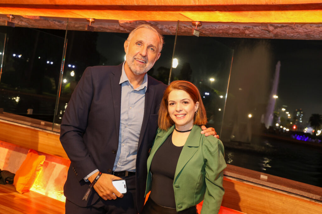 Gustavo Esusy, da Ibéria e Mariana Ferrari, da Avianca