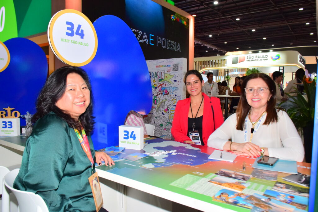 Lia Cruz, da Imaginadora, Aline Moretto e Elenice Zaparoli, do Visite São Paulo