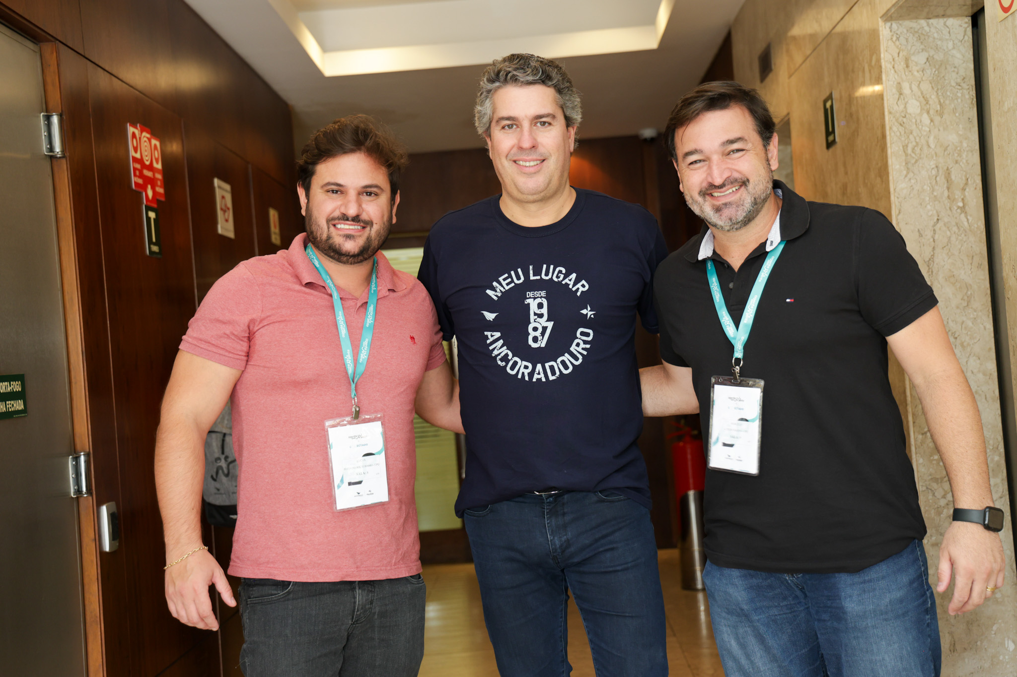 Lucas Poletto, da Porta do Sol Turismo, Juarez Cintra Neto, da Ancoradouro, e Marcelo Gatti, da G.Tour