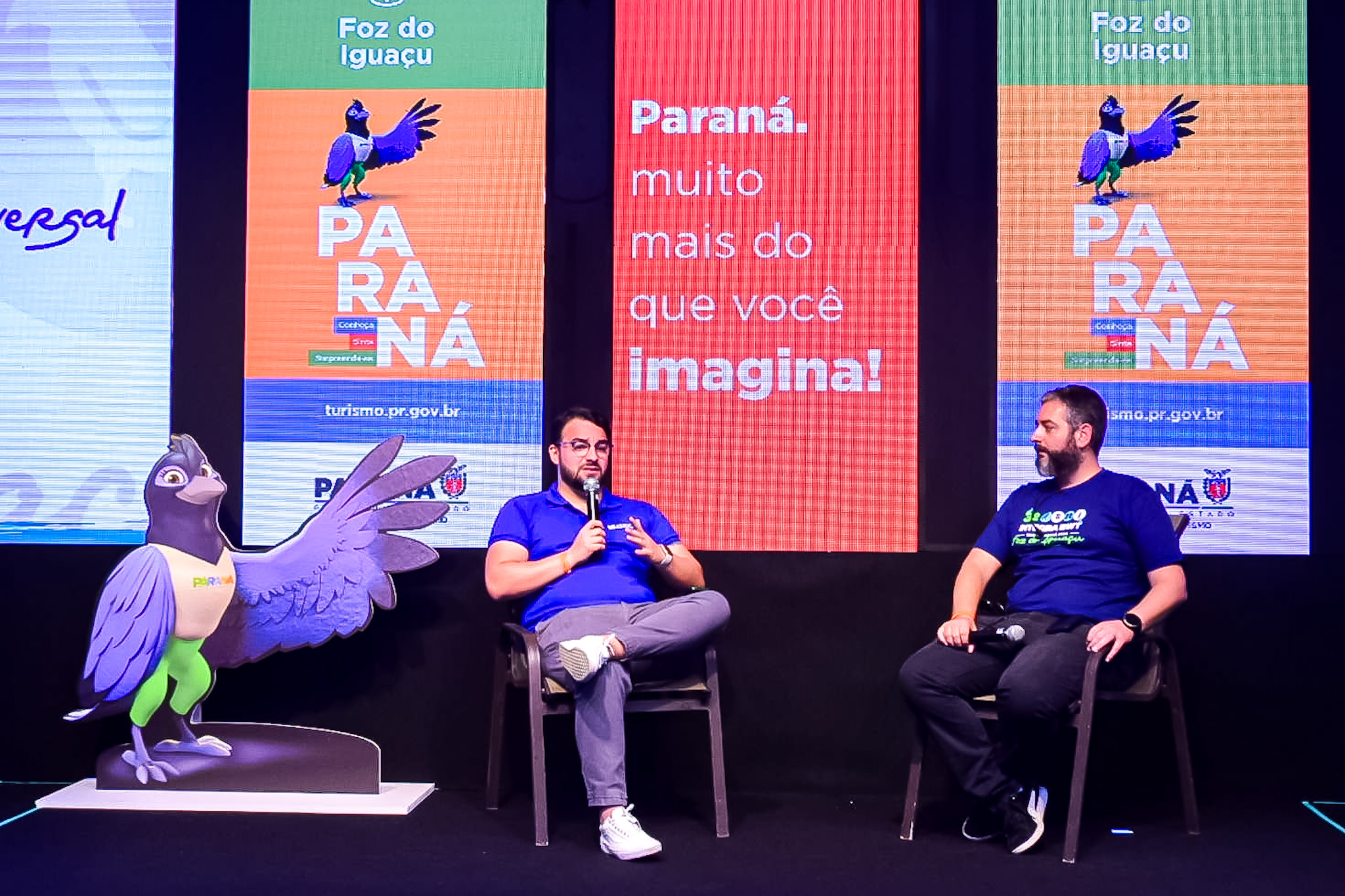 Luigi Biasetto, executivo de contas da Universal Assistance e Gabriel Cordeiro, da BWT