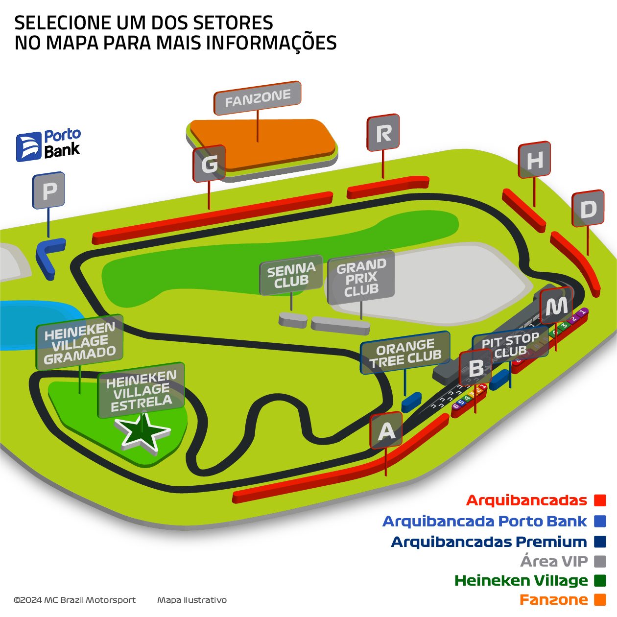 Fórmula 1 em São Paulo: Saiba quais ingressos estão disponíveis, programação do GP e como chegar 2 Mapa do Grande Prêmio de Fórmula 1 em São Paulo (Reprodução/Eventim)