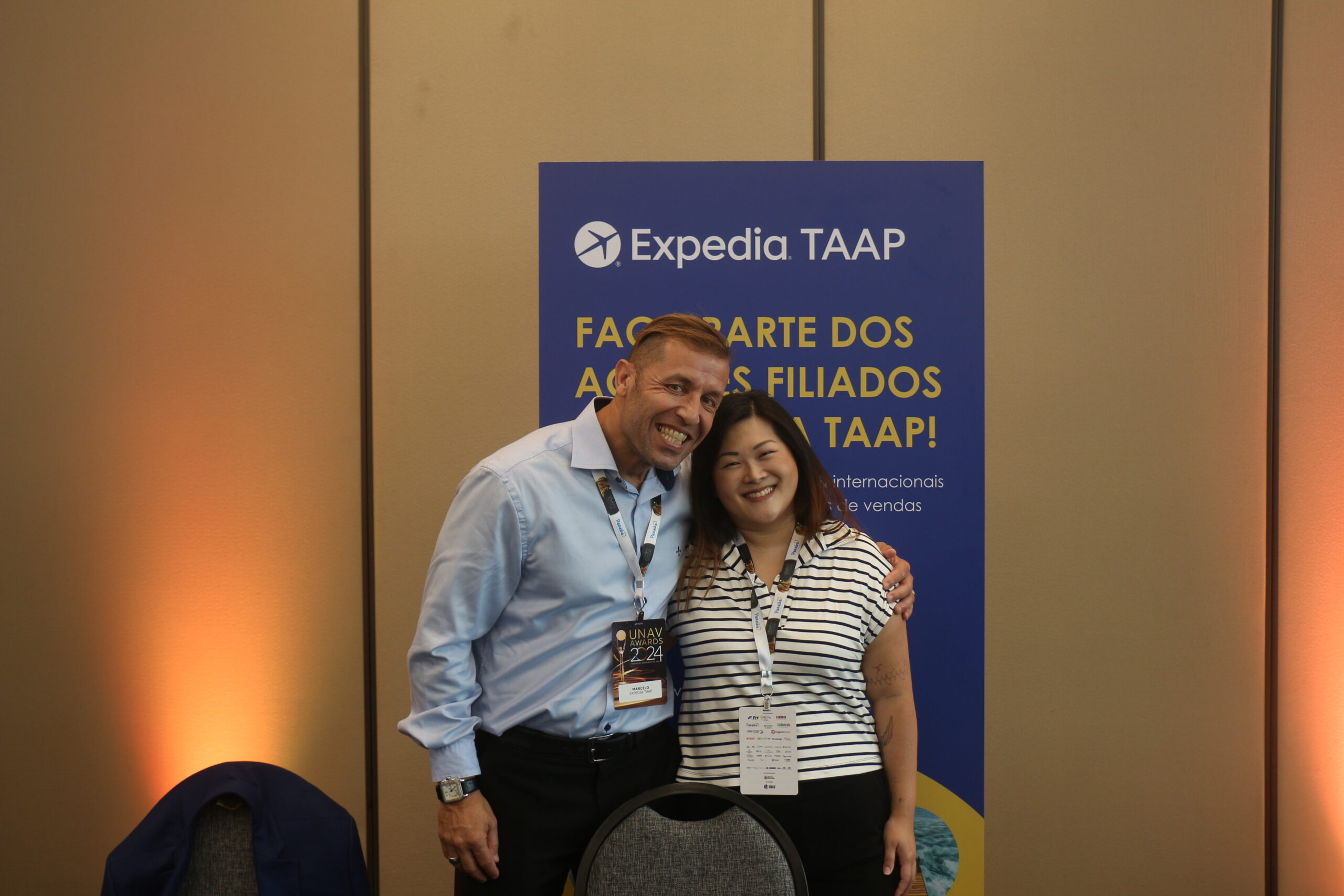 Marcelo Barbosa e Vanessa Nishida, da Expedia Taap Marcelo Barbosa e Vanessa Nishida, da Expedia Taap