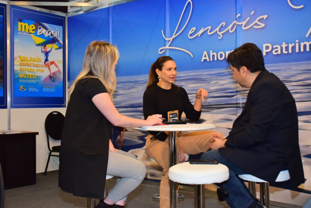 O estande do M&Erecebeu sessoes de networking ao longo do dia