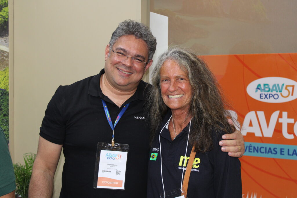 Rodrigo Lins, do Nannai, com Mari Masgrau, do M&E