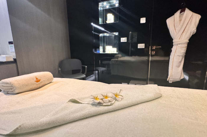 A bordo do navio MSC: confira 6 experiências no Seashore 2 SPA Aurea MSC é um dos pontos altos do navio e com certeza deve ser explorado (Manuela Miniguini/M&E)