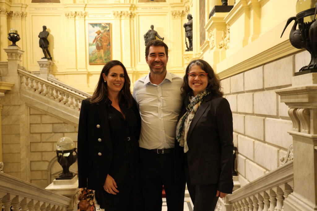 Vanessa Martinez, e Henrique Constantino, da Gol, Andréia Piagentini, gerente de Marketing da Gol