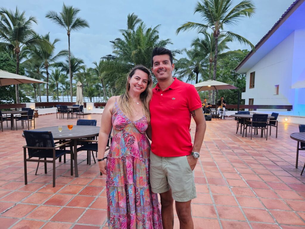 Amanda Pipa, da GW Travel, e Saulo Corte, da SC Consultoria de Viagens