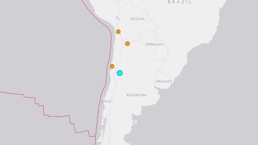 Terremoto de magnitude 5,7 atinge o norte da Argentina 1 Terremoto de magnitude 5,7 atinge o norte da Argentina