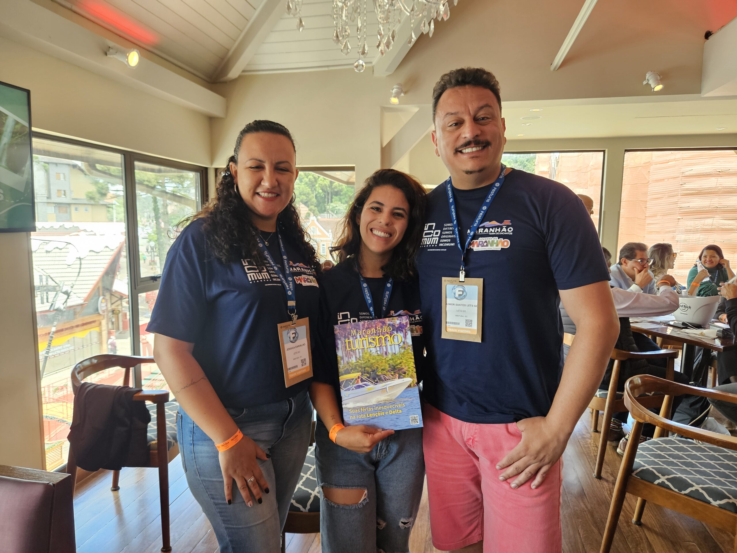 Jéssica Carvalho, Sophia Silva e Junior Santos, da Let's Go