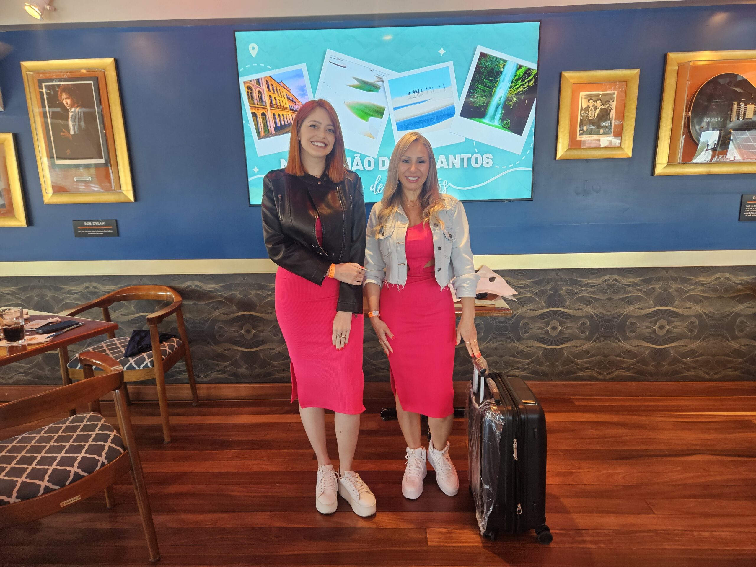 Micaela Fischer e Raquel Fulcher, da Milletour Viagens