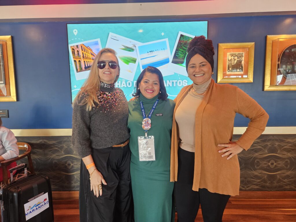 Raquel Brum, da ibis São Luís, Liliane Garcia, da Lilitour Viagens, e Lea Zacheu, da revista Maranhão Turismo