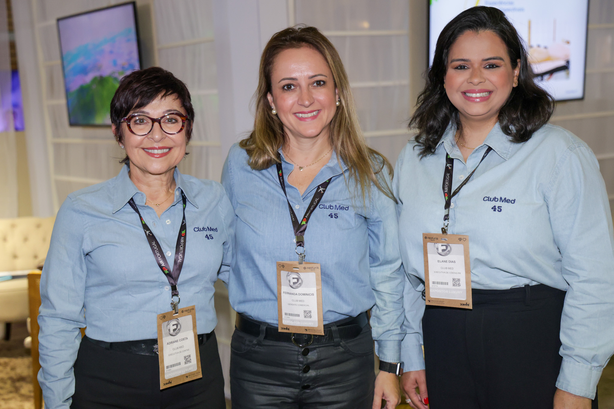 Adriane Costa, Fernanda Dominicis e Elane Dias, do Club Med