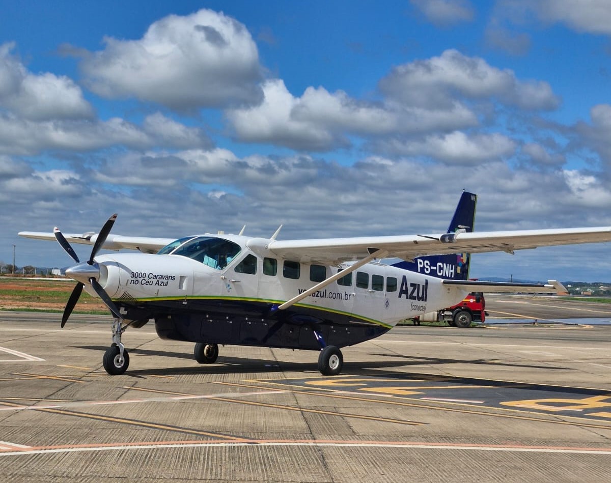 Azul retoma operação em Divinópolis (MG) com voos diretos para BH e Campinas 1 Aeronave Cessna Grand Caran pousa no aeroporto de Divinopolis 4 Azul retoma operação em Divinópolis (MG) com voos diretos para BH e Campinas