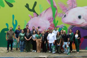 Agentes e operadores reunidos durante o tour pelo Zoológico de São Paulo (Manuela Miniguini/M&E)