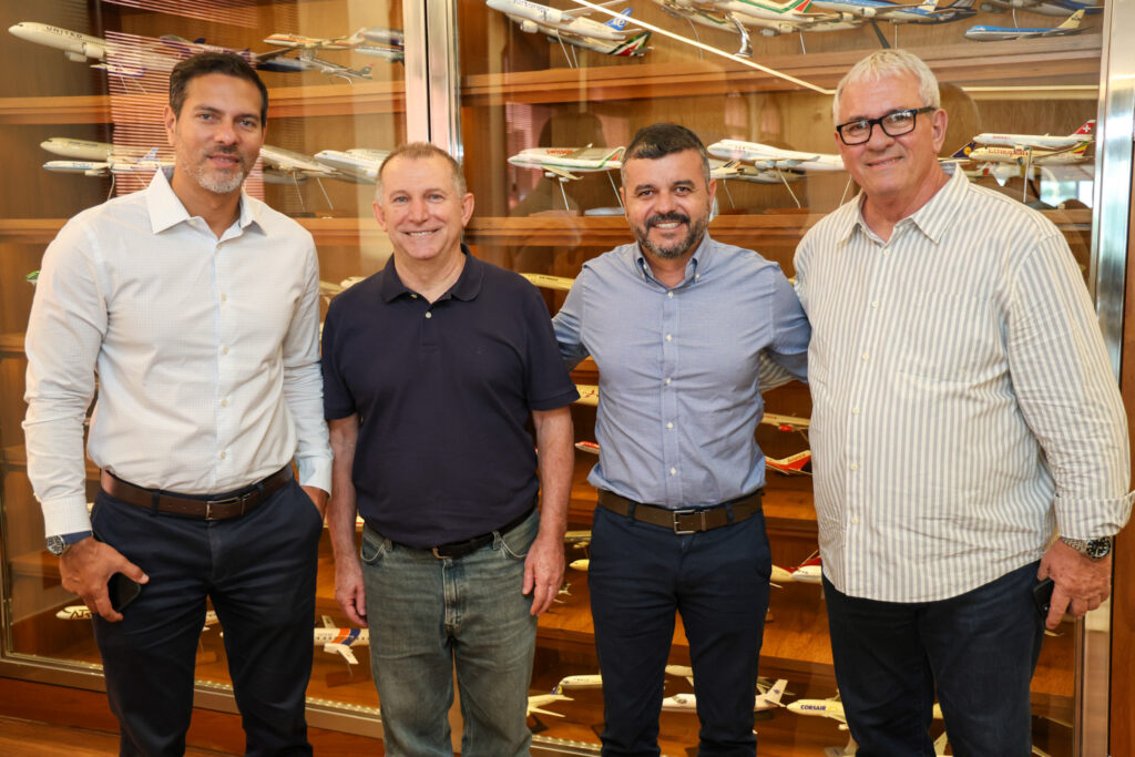 Alexandre Cavalcante, da American Airlines, Luís Quaggio, da Ancoradouro, Leandro Lustosa, da American Airlines, e Roberto Garbin, da Ancoradouro