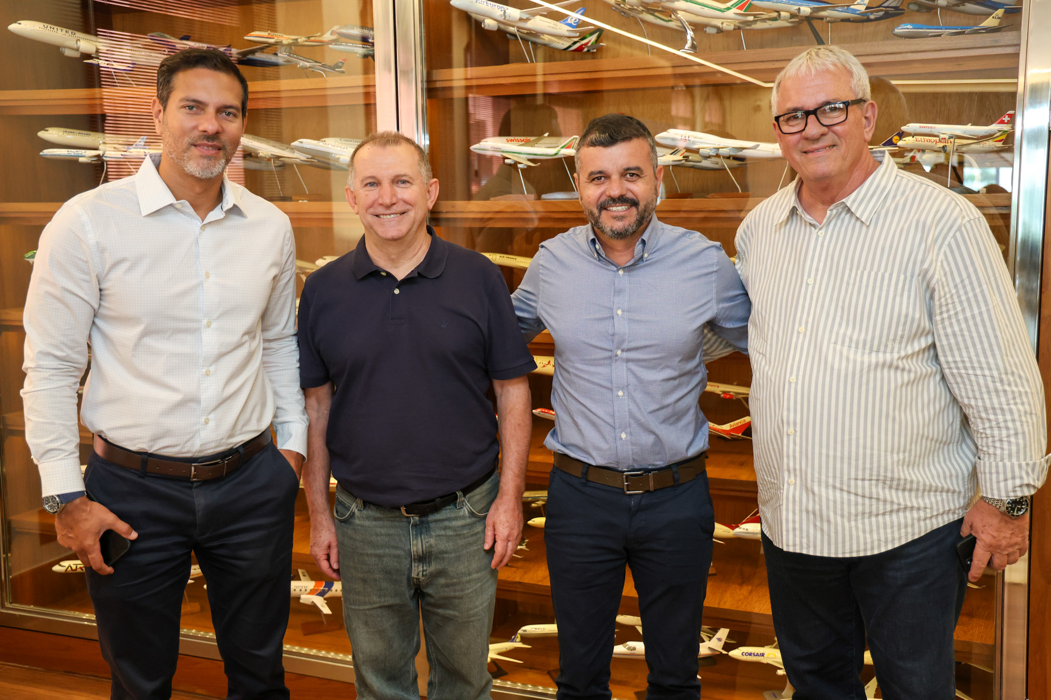 Alexandre Cavalcante, da American Airlines, Luís Quaggio, da Ancoradouro, Leandro Lustosa, da American Airlines, e Roberto Garbin, da Ancoradouro Alexandre Cavalcante, da American Airlines, Luís Quaggio, da Ancoradouro, Leandro Lustosa, da American Airlines, e Roberto Garbin, da Ancoradouro