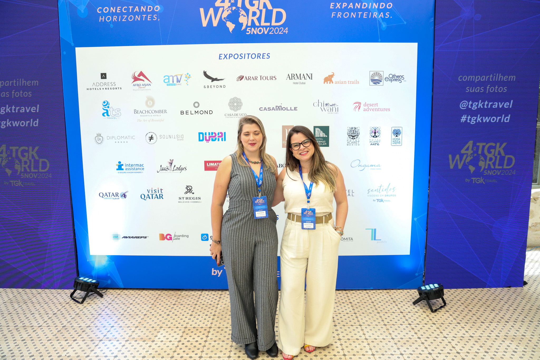 Aline Carvalho, da Alis Mundi Viagens, e Fernanda Teixeira, da TGK Travel Aline Carvalho, da Alis Mundi Viagens, e Fernanda Teixeira, da TGK Travel