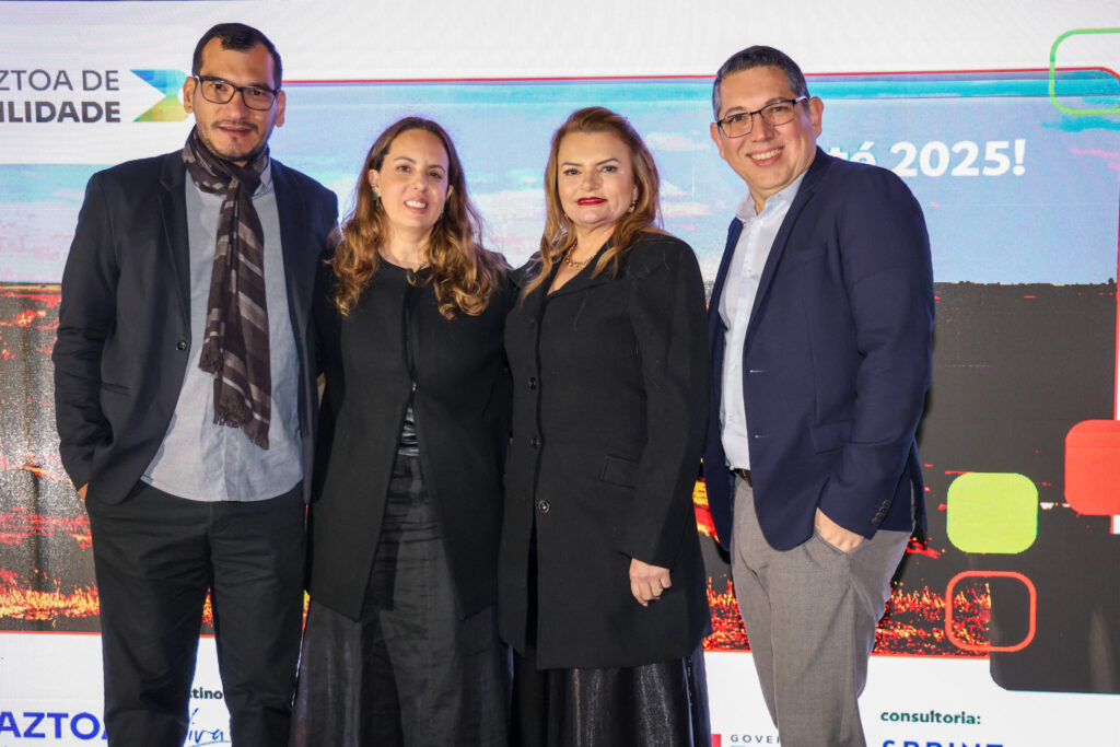 Alysson Neri de Oliveira e Rosemary Rebelo, da Setur-PA, com Marina Figueiredo e Fabiano Camargo, da Braztoa