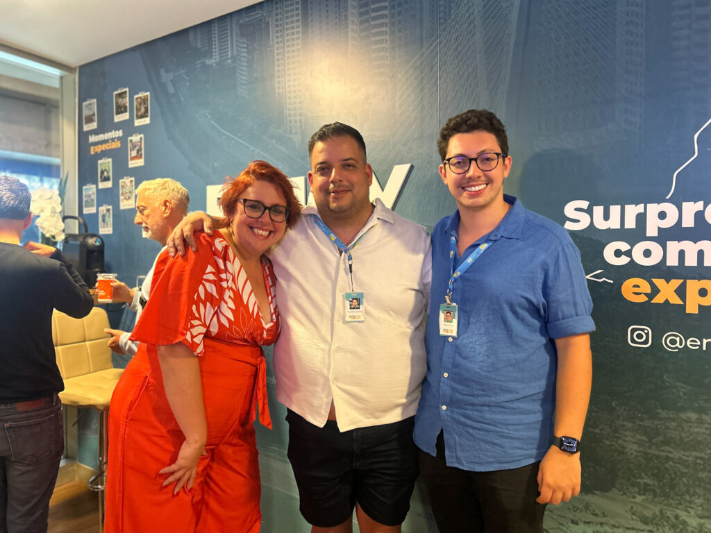 Ana Mendes, Aurélio Muniz e Pedro Paiva, da Enjoy Experience