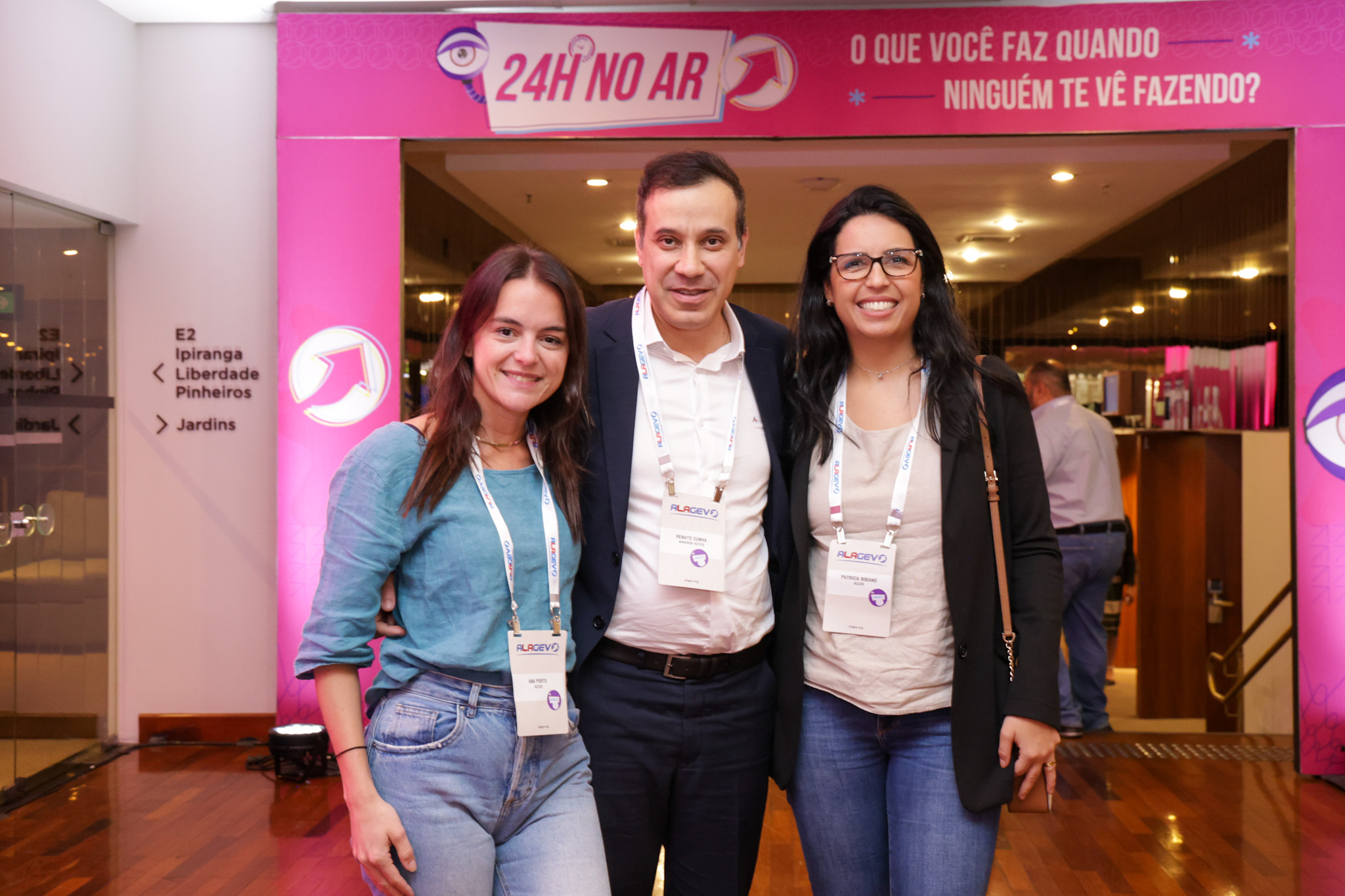 Ana Porto, da Accor, Renato Cunha, do Windsor Hotéis, e Patrícia Bibiano, da Accor