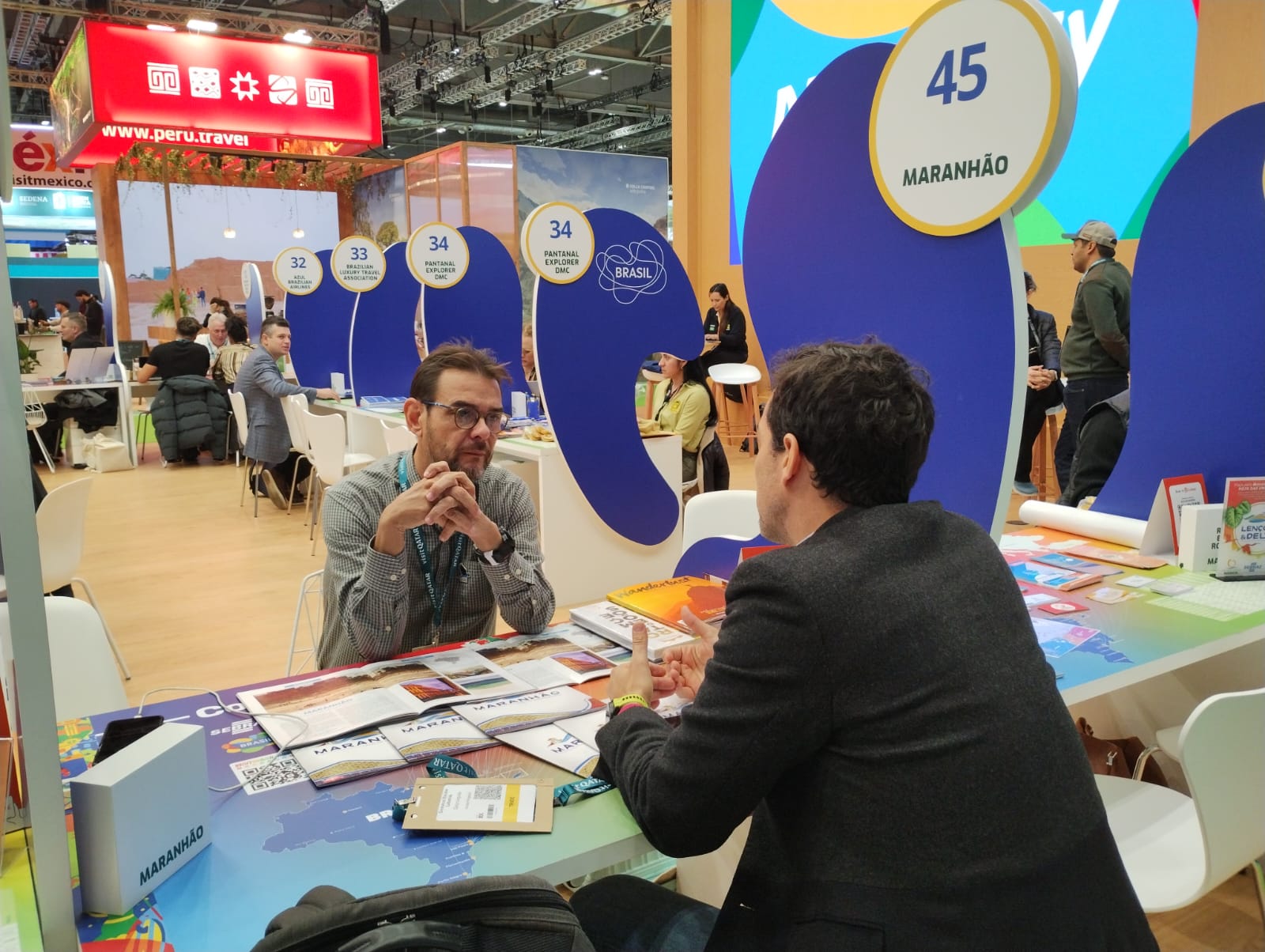 Anderson Rabelo, do Maranhão, em reunião durante o terceiro dia da WTM de Londres