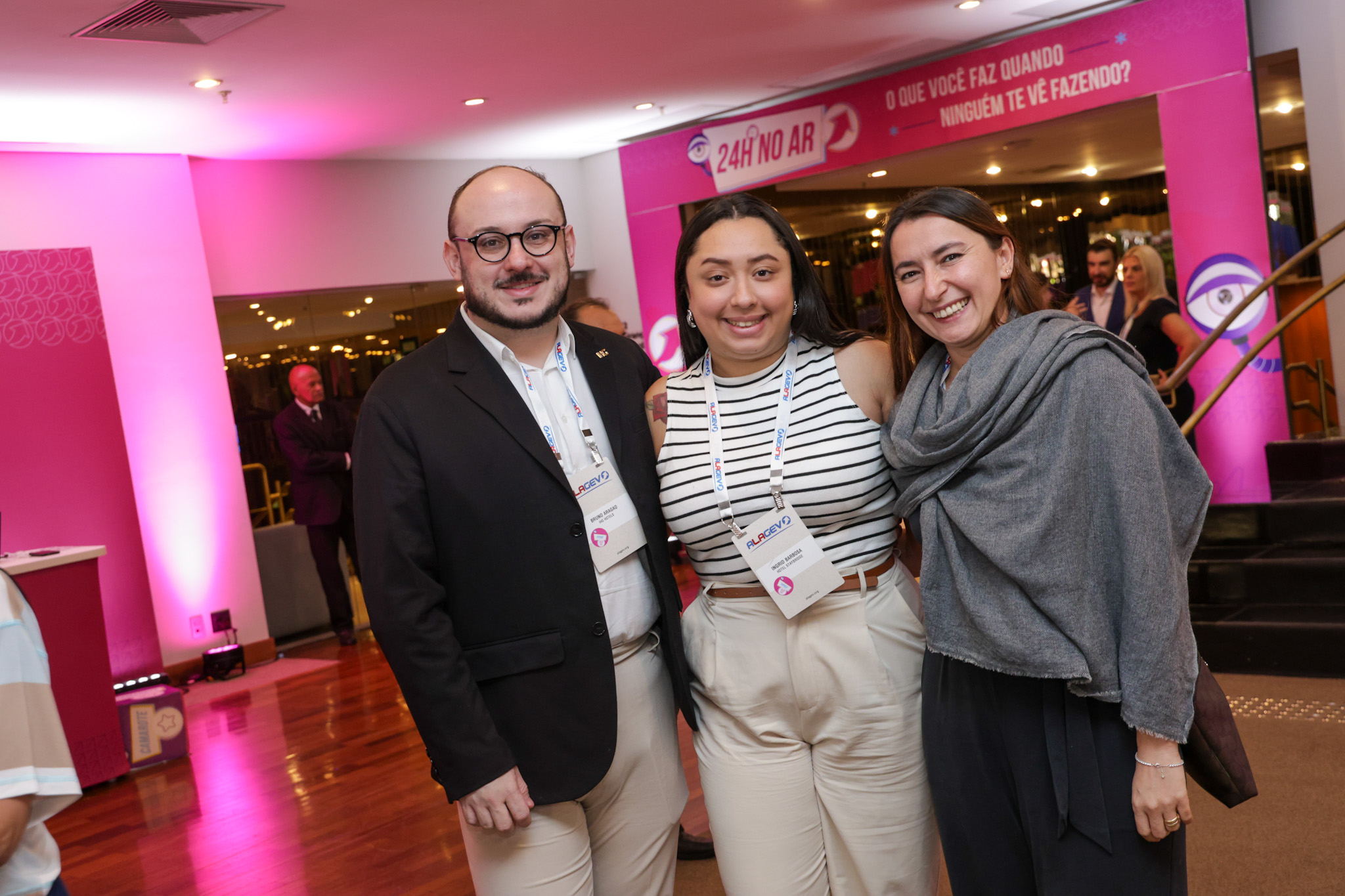 Bruno Aragão, do IHG Hotels, Ingrid Barbosa, do Hotel Staybridge, e Esra Coelho, da Turkish Airlines