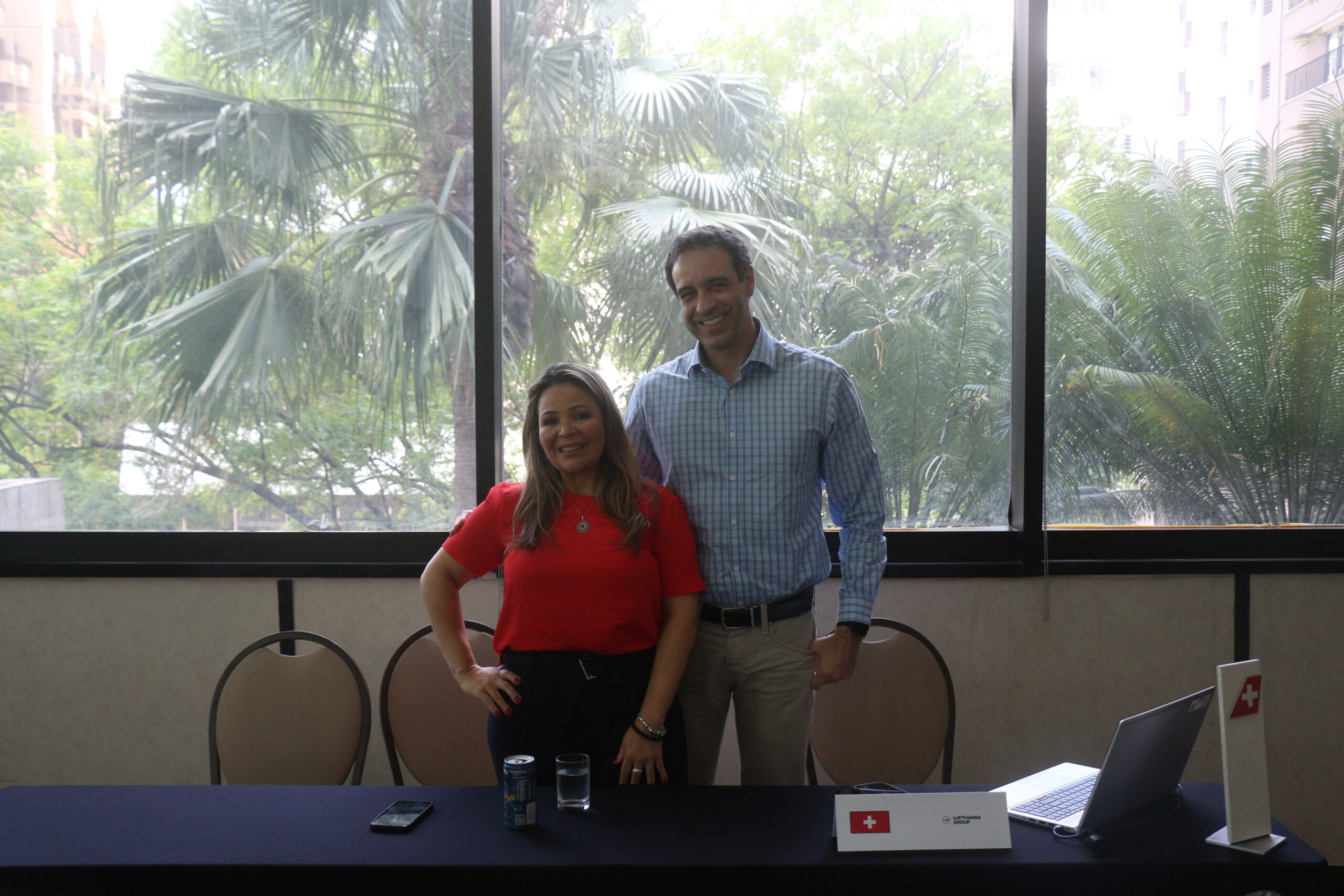 Cristina Martins e Alan Jacch, da Swiss Lutfhansa Cristina Martins e Alan Jacch, da Swiss Lutfhansa