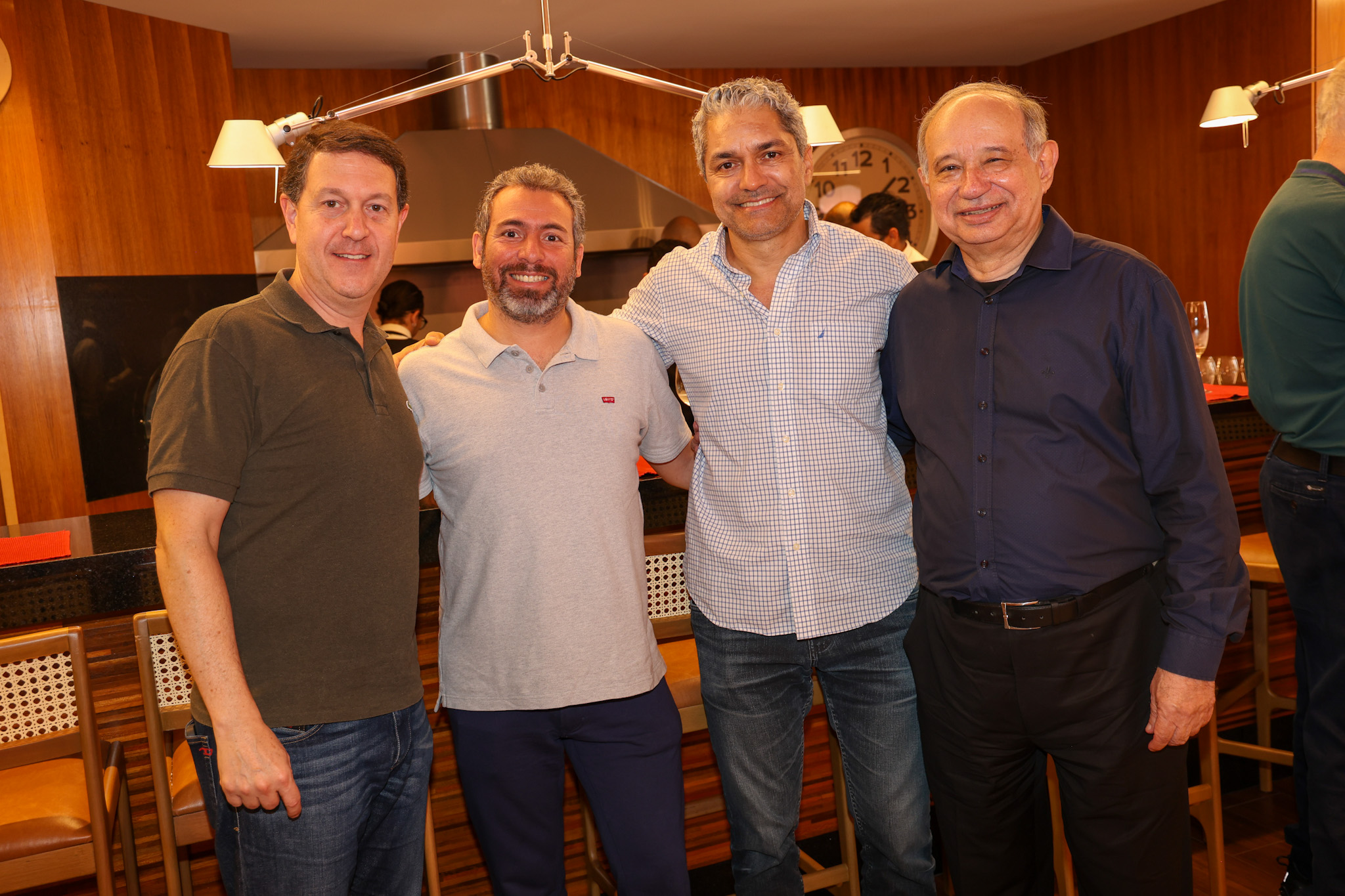 Daniel Bicudo e Ricardo Bezerra, da Azul Viagens, Valcir Teixeira e Antonio Américo, da Azul