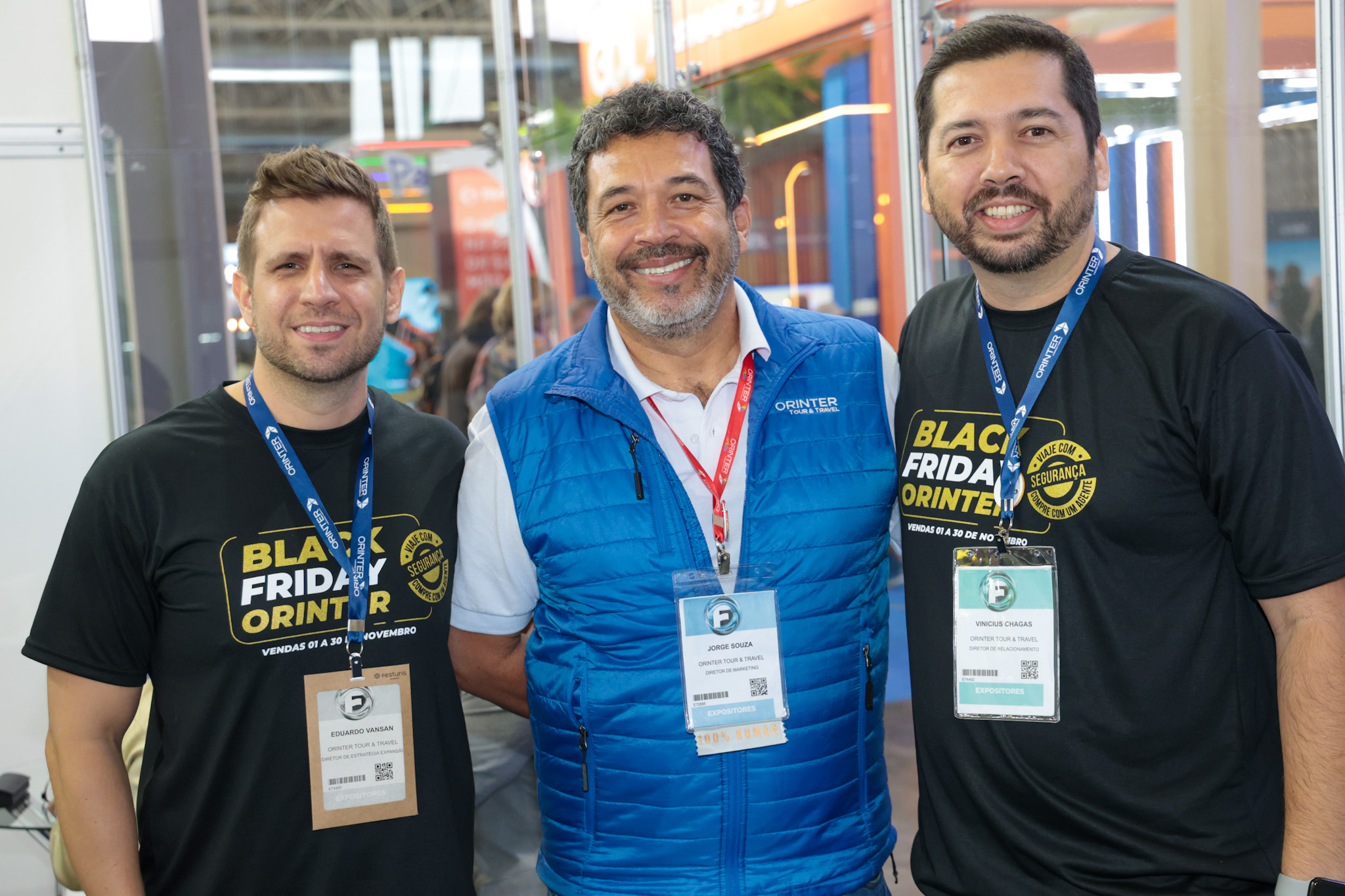 Mais de 80 famtours, regionalização e parceria com o agente: Orinter cresce em 2024 e deve bater quase R$2 bi em vendas 1 Eduardo Vansan Jorge Souza e Vinicius Chagas da Orinter Tour Travel Mais de 80 famtours, regionalização e parceria com o agente: Orinter cresce em 2024 e deve bater quase R$2 bi em vendas