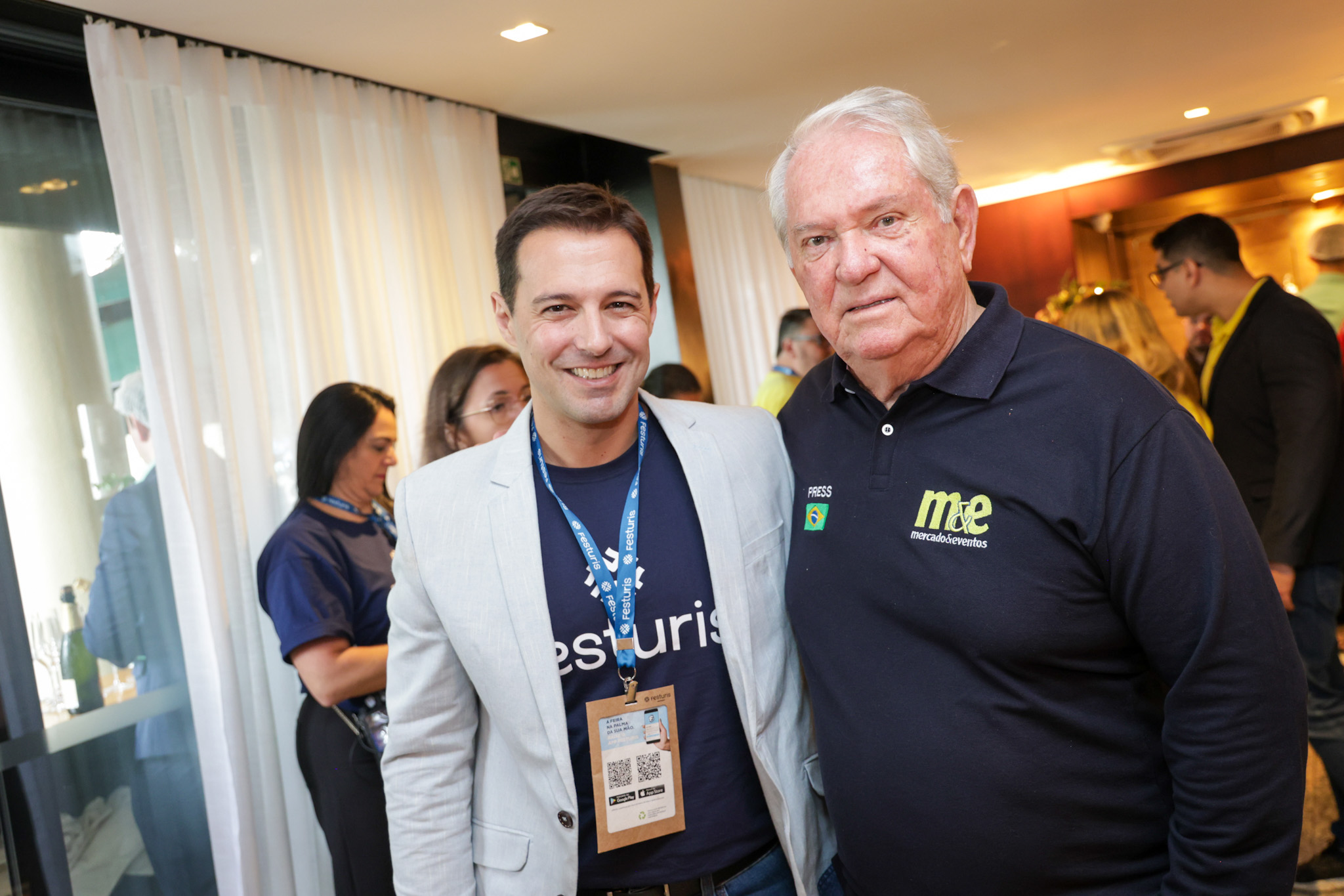 Eduardo Zorzanello, do Festuris, Roy Taylor, do M&E Eduardo Zorzanello, do Festuris, Roy Taylor, do M&E