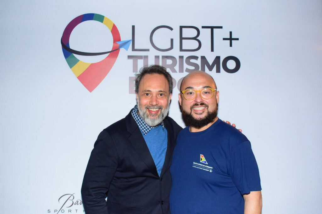 Alex Bernardes, do LGBT+ Turismo Expo e Cássio Lucas, da SAA
