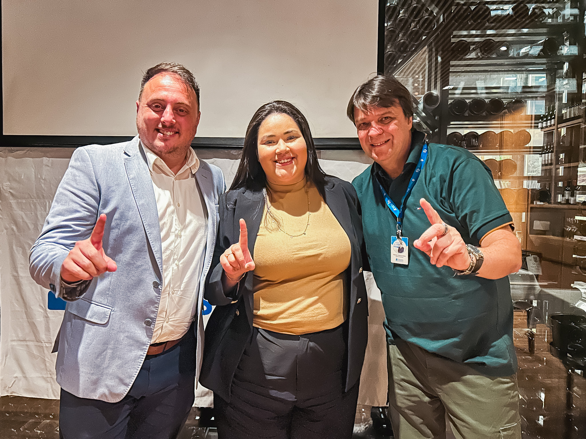 Renato Dassan, Larissa Henn, e Gersón Alvez da Intermac Renato Dassan, Larissa Henn, e Gersón Alvez da Intermac
