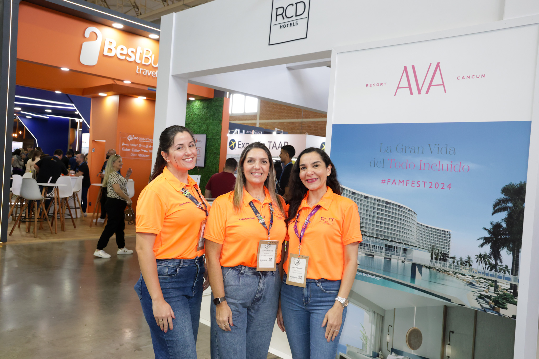 Jessica Bueno, Carla Cecchele e Glaucia Barbosa, da RCD Hotels